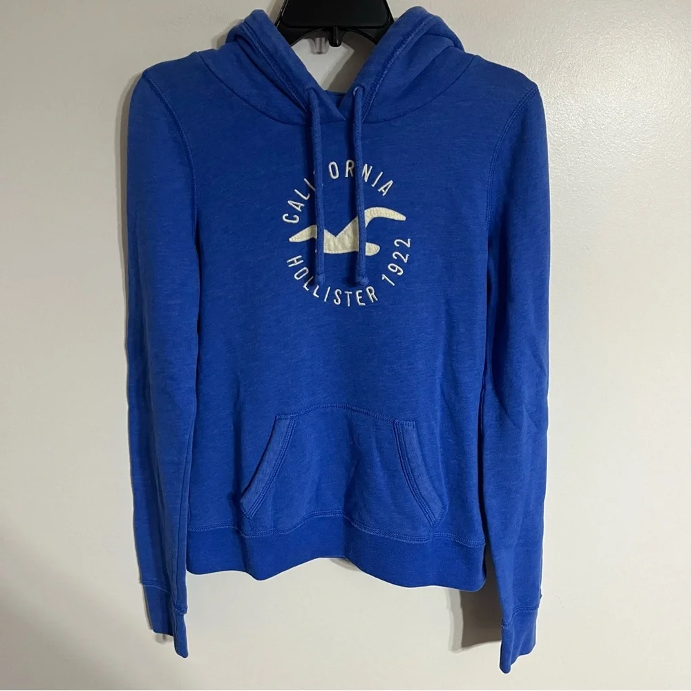 Hollister‎ Pullover Sweatshirt Bird Graphic Print Women’s Size Medium Blue